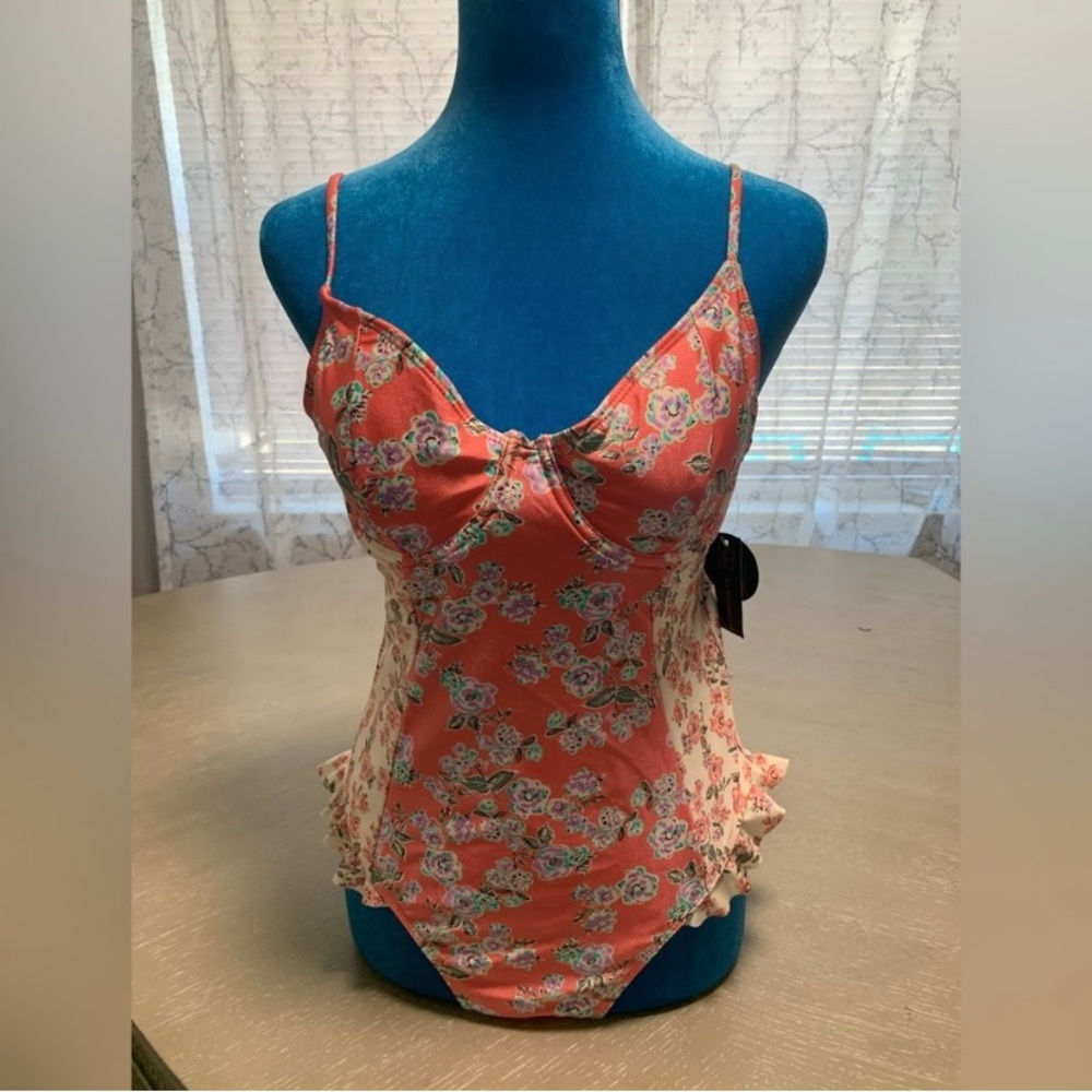 Sale! Floral One Piece Bathing Suit. Size L 11/13. No Boundaries Brand.